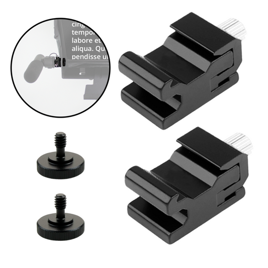 Adaptador de accesorios para iLight PRO, kit de adaptador de zapata 2 en 1 con tornillos de 1/4'' - Adaptador de accesorios con zapata estándar, compatibilidad con teleprompter, micrófonos y luces 800