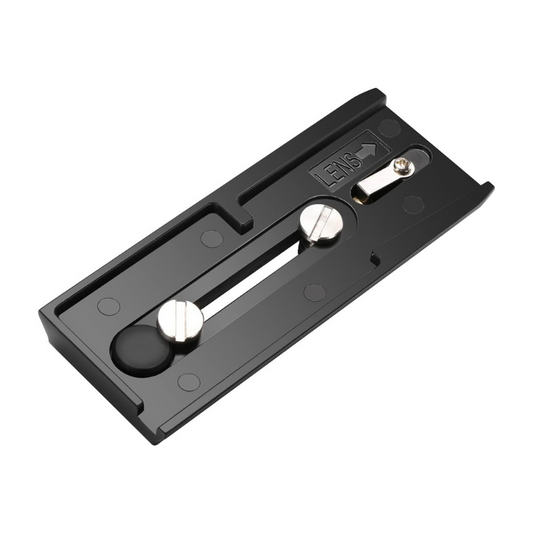 Manfrotto compatibile 501PL Piastra di montaggio per slitta fredda con sgancio rapido, vite da 1/4'' e 3/8'' per fotocamera, teleprompter, accessori