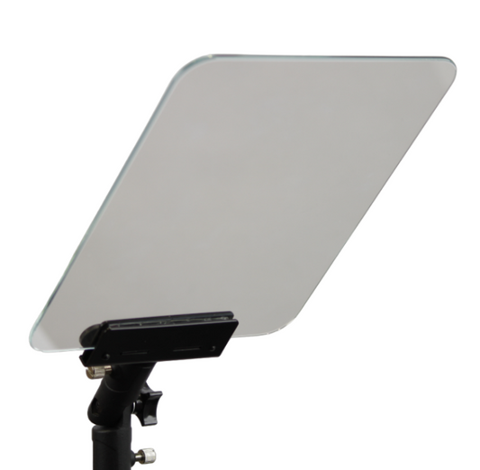 TELEPROMPTER PAD Cristal Beamsplitter de repuesto para iPresent PRO - Panel de vidrio premium para teleprompter presidencial, premontado en abrazadera de aluminio