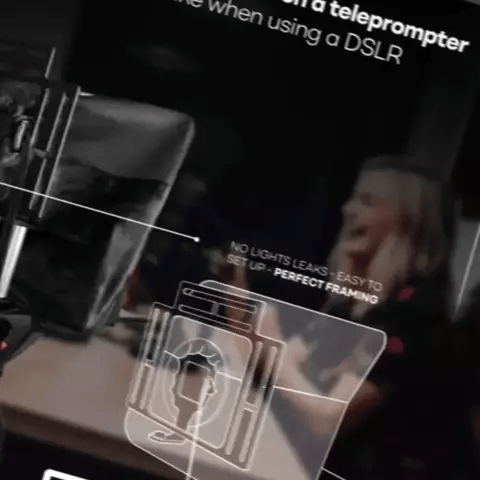 TELEPROMPTER PAD Adattatore per smartphone per teleprompter – Registra con qualsiasi iPhone, telefono Android, compatibile con qualsiasi teleprompter, supporto universale in alluminio per suggeritore con piastra per fotocamera, aderente in tessuto