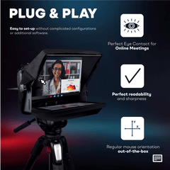 TELEPROMPTER PAD Inverted Monitor for iLight PRO 14'' Teleprompter, Plug & Play Prompter Monitor for Mirrored Text, Compatible with any Teleprompter (check dimensions)