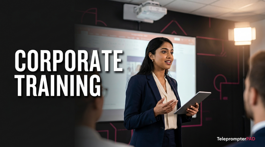 Teleprompter for Corporate Training Seminars: What Works - TeleprompterPAD