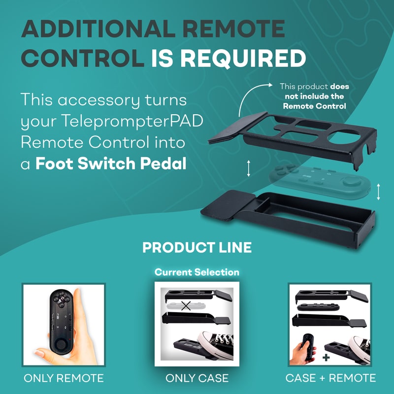pedal tablet TELEPROMPTER PAD Foot Switch Pedal Remote (Case Only)