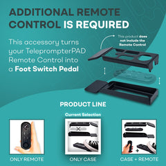 TELEPROMPTER PAD Fußschalter-Pedalfernbedienung (nur Gehäuse) – Leises Teleprompter-Fernbedienungspedal für iPad iPhone Android Smartphone PC Mac – Prompter-Bluetooth-Controller für die TeleprompterPAD-APP