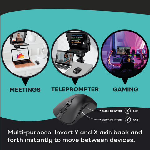 Mouse Control Inversion Invertible Mouse: Wireless Flip Axis Control for Teleprompter ...