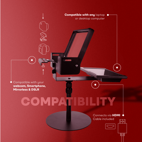 Prompter for Twitch Streaming, YouTube, Zoom Eye Contact, Compatible ...