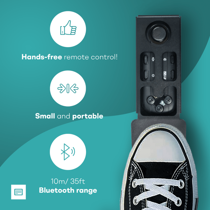 bluetooth pedal android TELEPROMPTER PAD Wireless Kit: Foot Switch Pedal + Remote