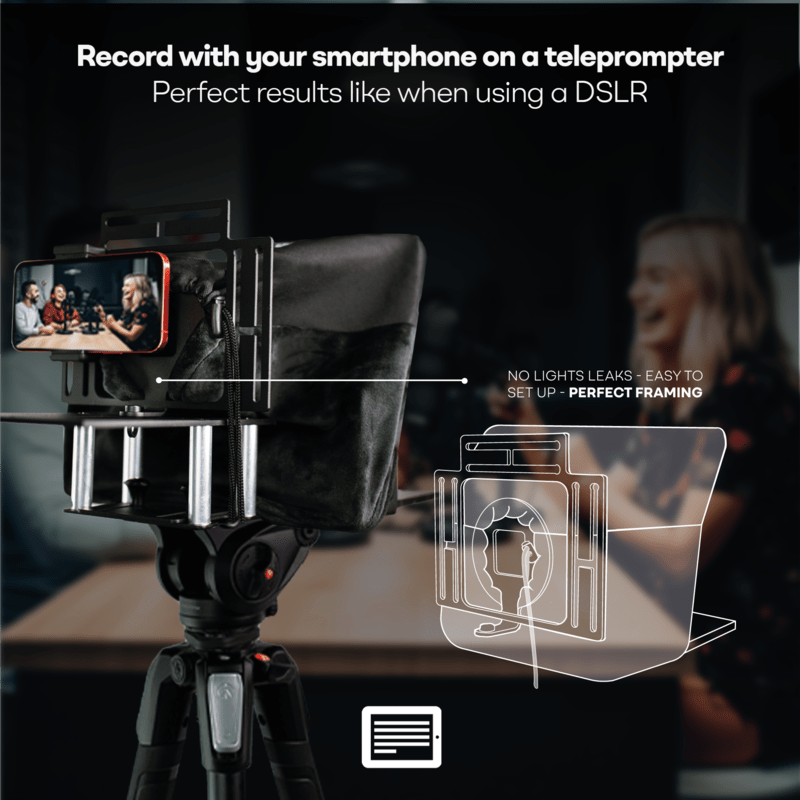 Teleprompter Smartphone Adaptor: Record with your iPhone or Android ...