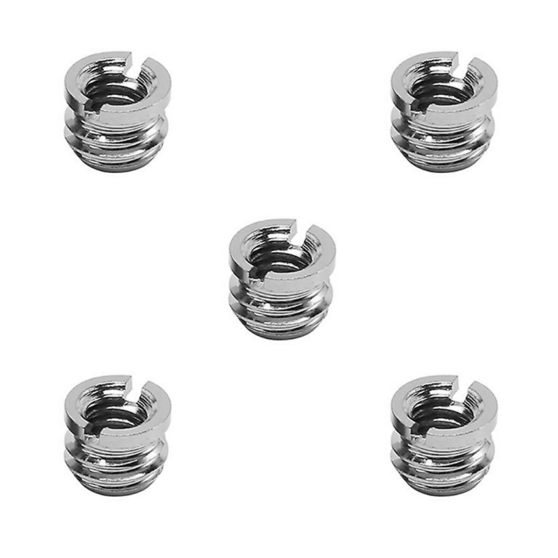 Pack de 5 convertidores de tornillo de 1/4'' a 3/8'', adaptador de tornillo universal para cámara, teleprompter, trípode y accesorios de vídeo