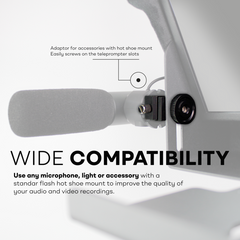 Adaptateur d'accessoires pour iLight PRO, kit d'adaptateur 2 en 1 avec vis 1/4'' – Adaptateur d'accessoires de montage standard pour téléprompteur, microphone et compatibilité avec la lumière