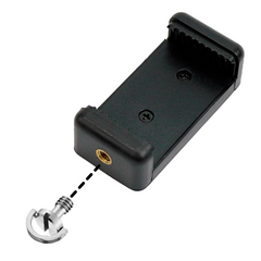 Adjustable Clamp with 1/4'' Universal Camera Screw for Teleprompters - Compatible with Smartphones up to 8.4cm / 3.2" Wide