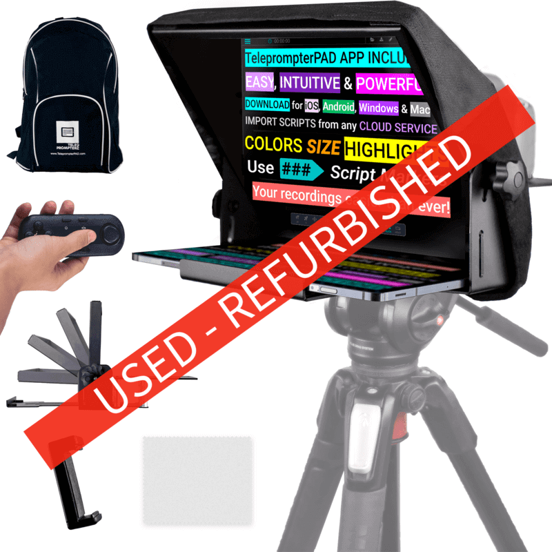 [REFURBISHED] Teleprompter PAD iLight PRO 12'' + Remote + APP + Bag + Clamp