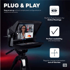 TELEPROMPTER PAD Inverted Monitor for iLight PRO 12'' Teleprompter, Plug & Play Prompter Monitor for Mirrored Text, Compatible with any Teleprompter (check dimensions)