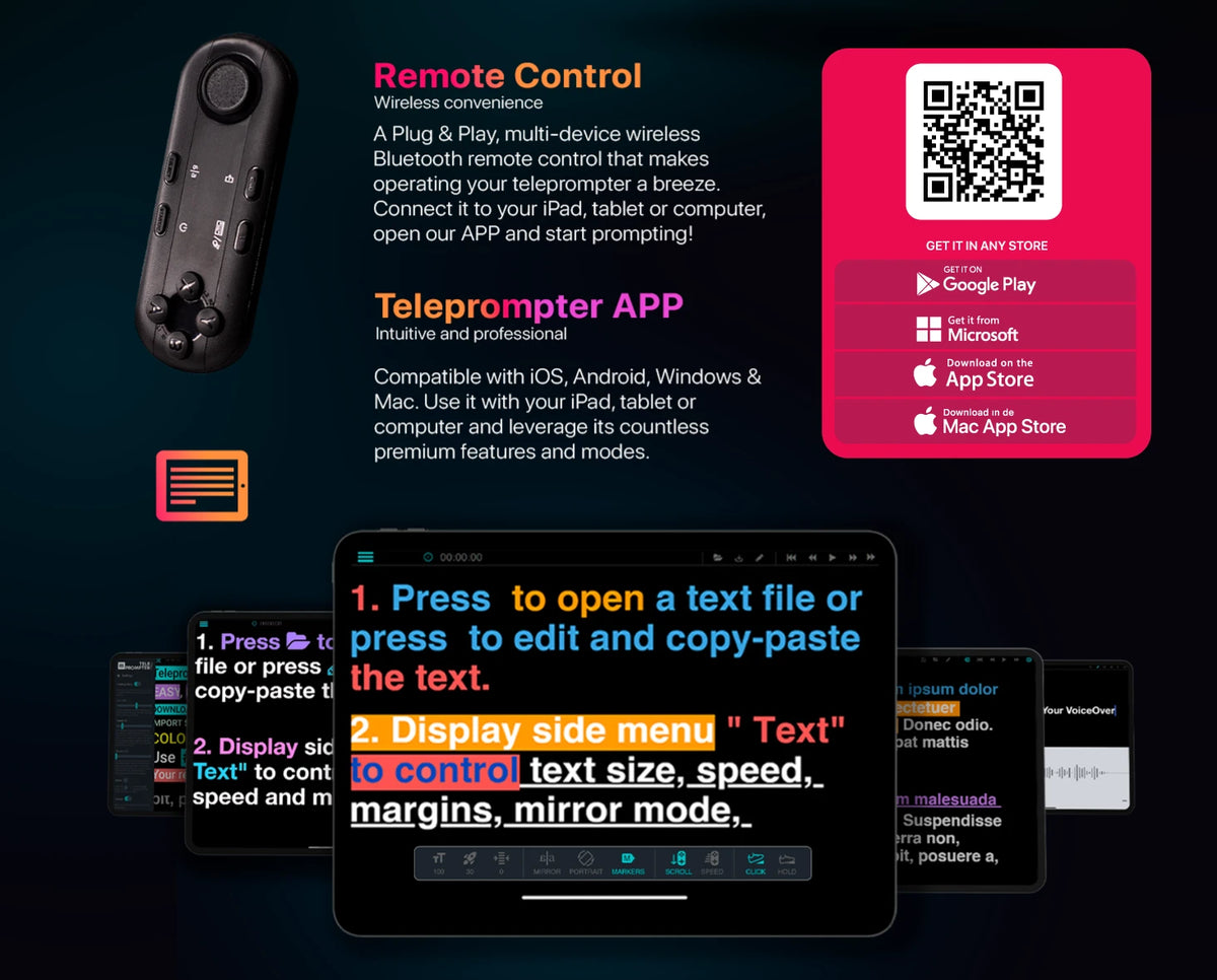 Telescript Prompter Remote Controller Usb ipresent pro presidential speech teleprompter – Teleprompter PAD