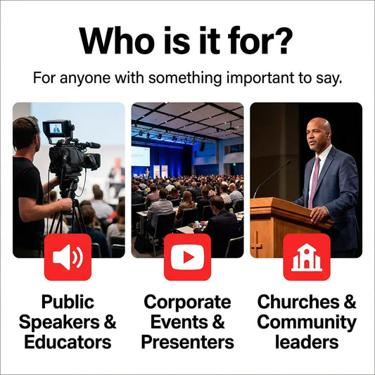 XCUE Speech Prompter X1 - Dual Presidential Autocue system for live events & talks