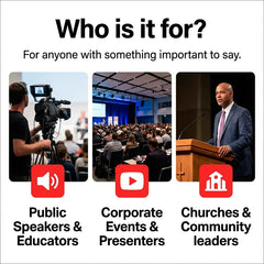 XCUE Speech Prompter X1 - Dual Presidential Autocue system for live events & talks