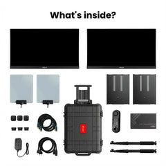 XCUE Speech Prompter X1 - Dual Presidential Autocue system for live events & talks